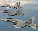 Flanker Terbang Tinggi di Langit Australia
