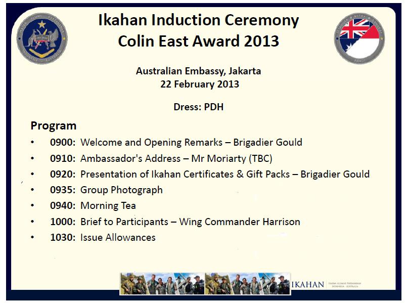 Invitation - Colin East Award